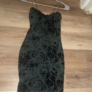 Windsor Black and Green Floral Maxi Dress